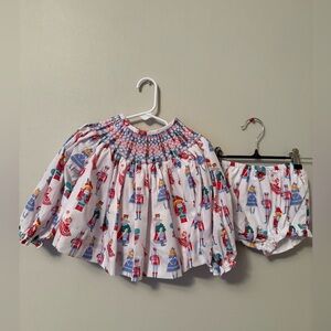 Cecil and Lou Colorful Nutcracker Smocked Outfit